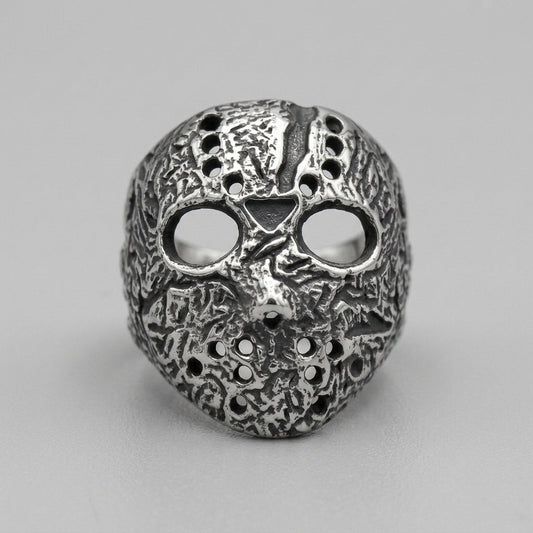Gothic Jason Voorhees Mask Ring
