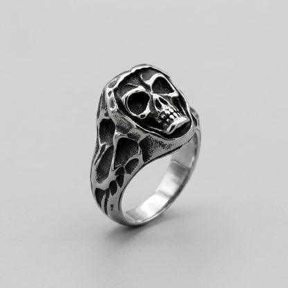 Textured Skull Ring