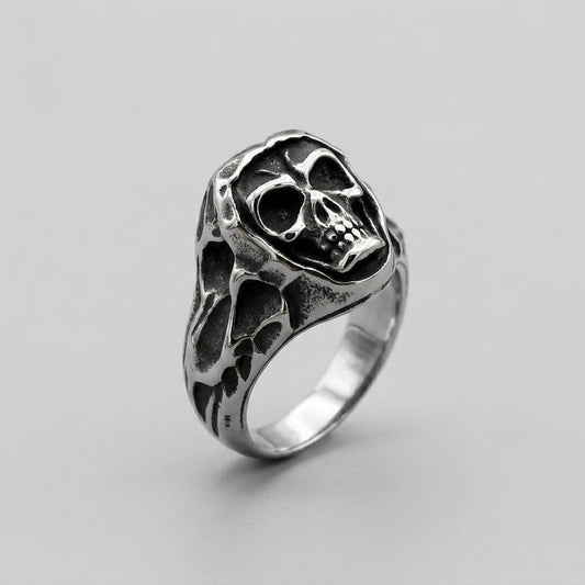 Textured Skull Ring