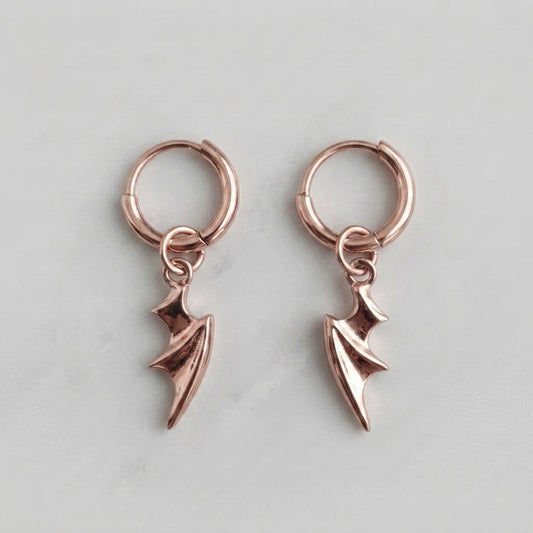 Bat Wing Hoop Earrings