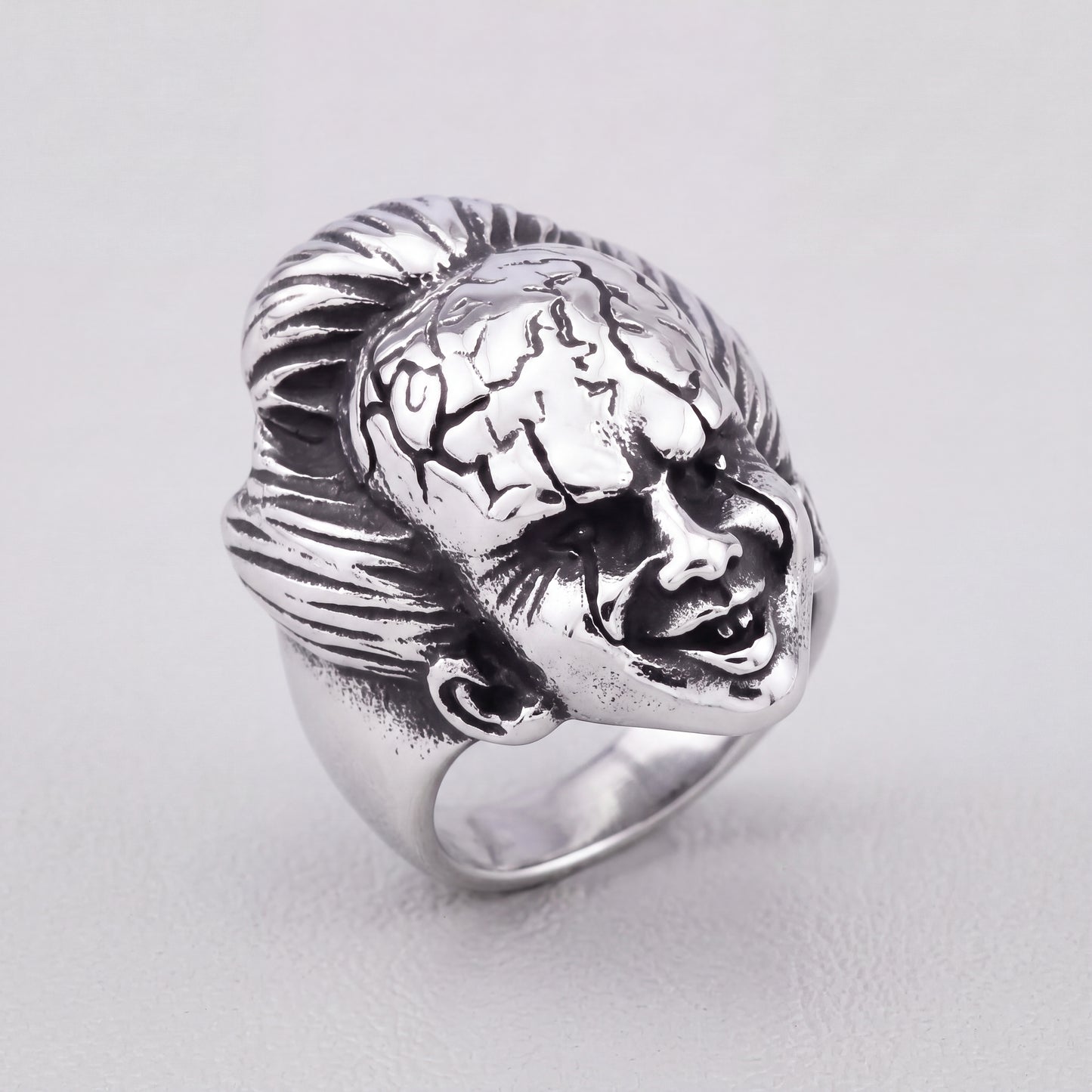Gothic Clown Skull Ring