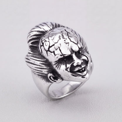 Gothic Clown Skull Ring