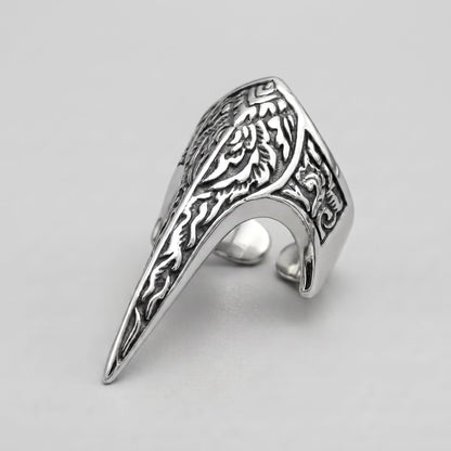 Raven Skull Beak Ring