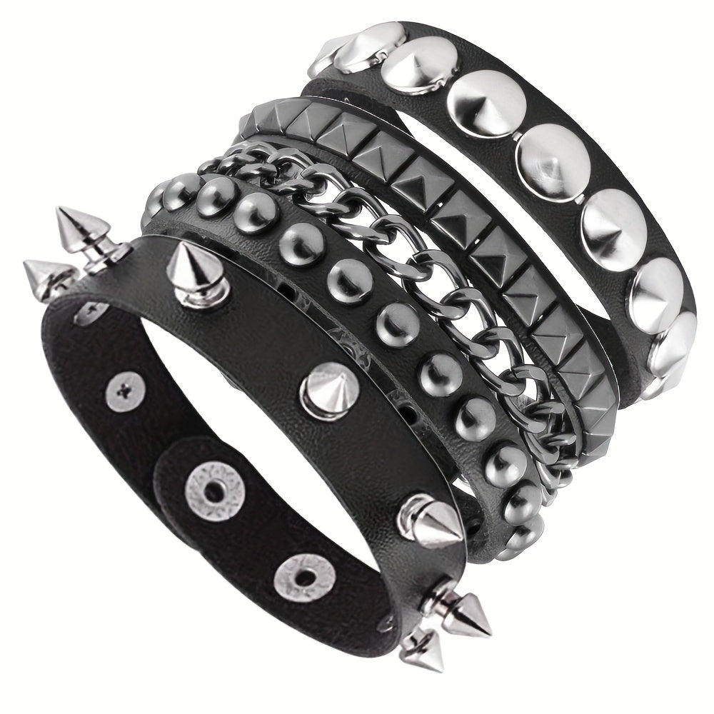 PU Leather Studded Bracelet