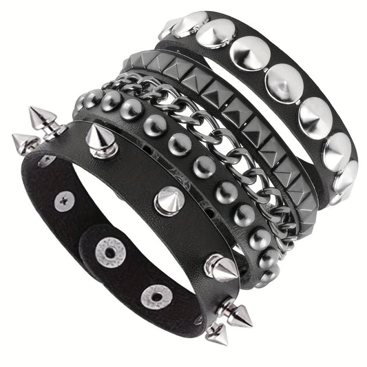 PU Leather Studded Bracelet