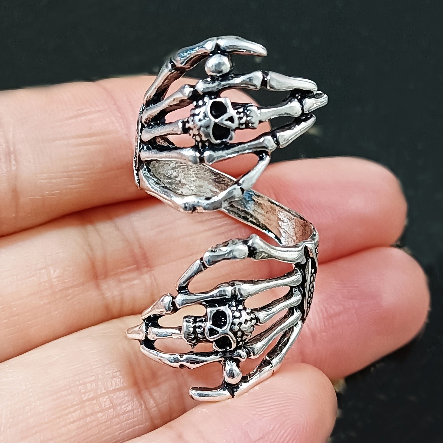 Antique Hollow Skull Ring