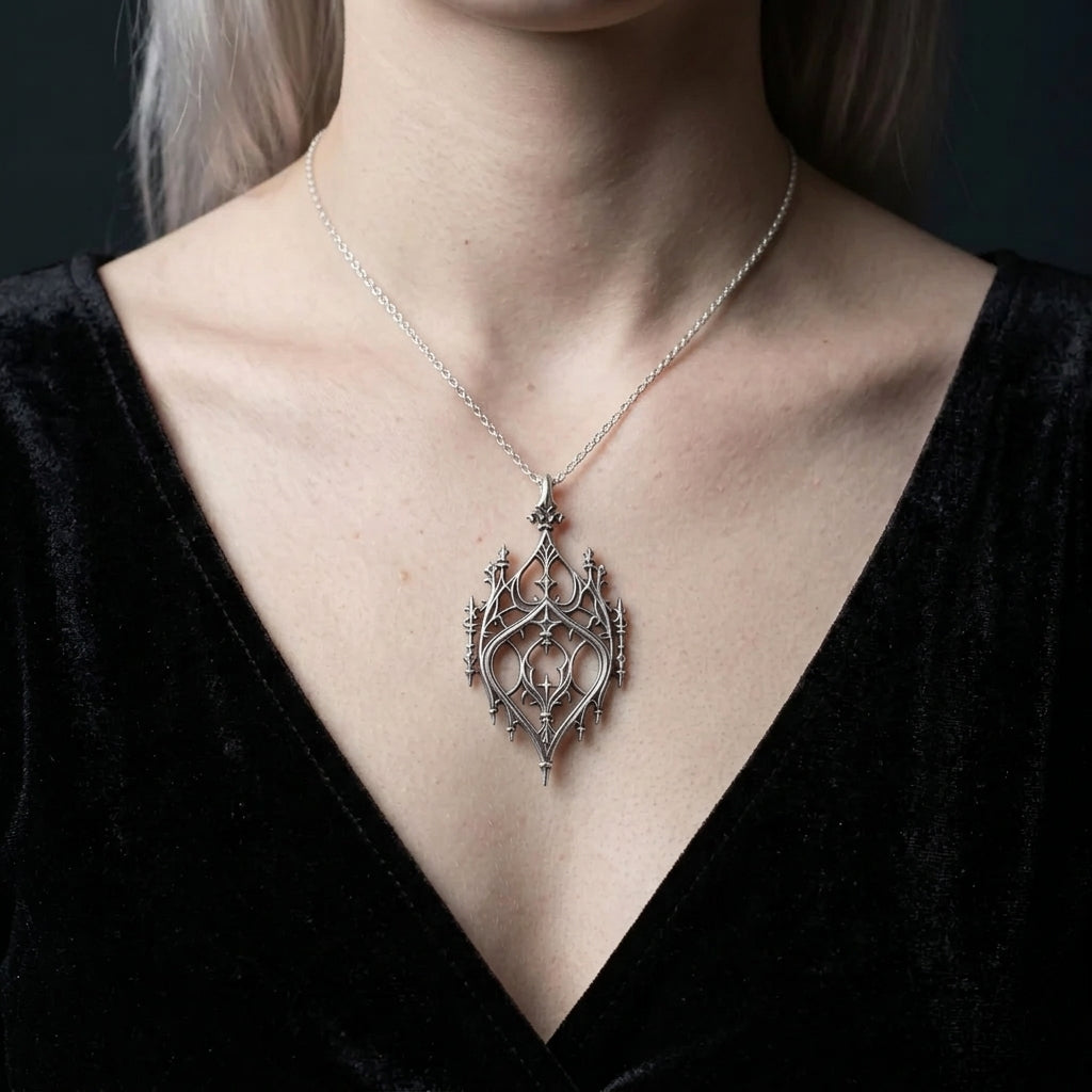 Gothic Chandelier Pendant Necklace