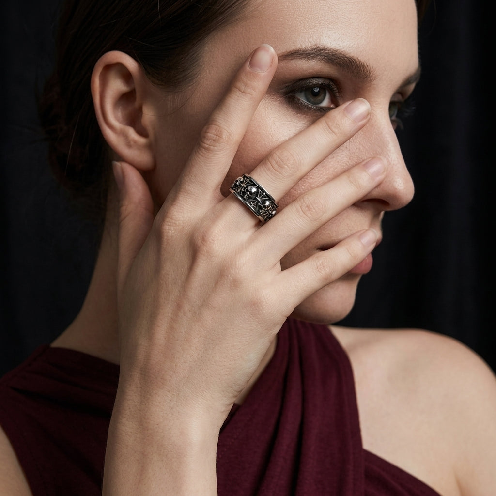 Cross and Skull Cavalry Ring