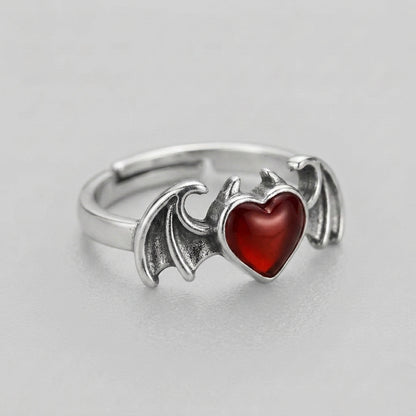 Angel Wings Ring Adjustable Rhinestone