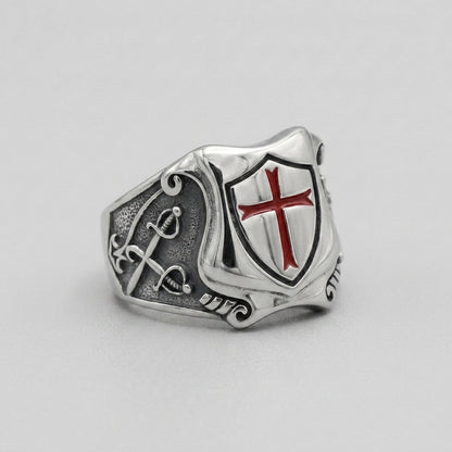 Knights Templar Crusader Shield Ring