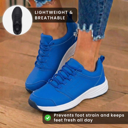 Orthopedic Synthetic Athletic Sneakers - Wide Toe Box & Rubber Sole