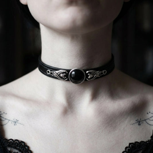 Gothic Vampire Bat Choker Necklace