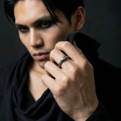 Ouroboros Coiled Serpent Ring