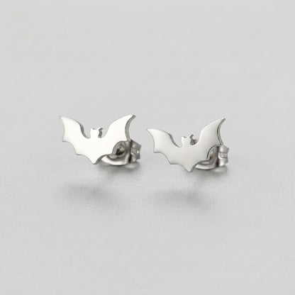 Gothic Bat Stud Earrings