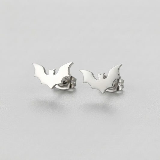 Gothic Bat Stud Earrings