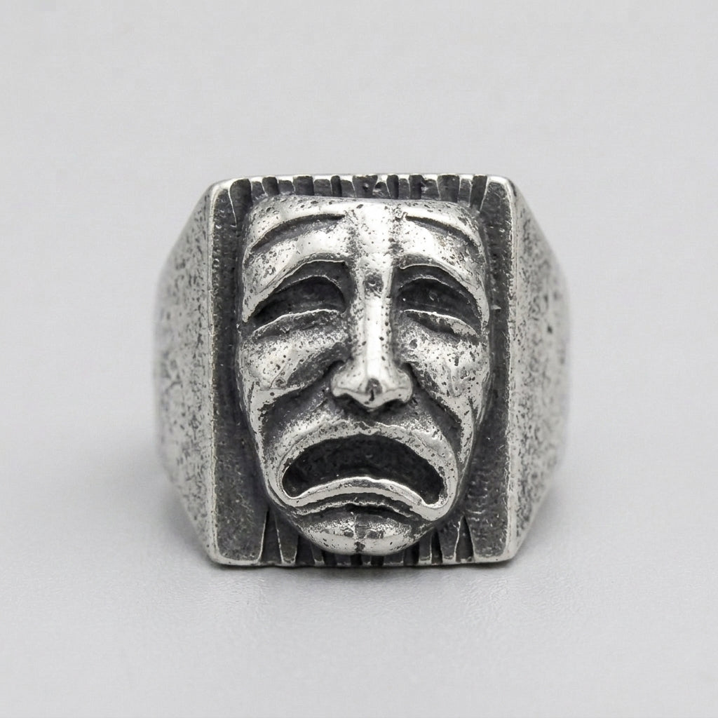 Tragedy Theatre Mask Statement Ring