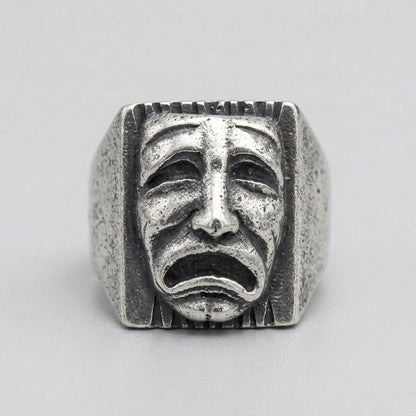 Tragedy Theatre Mask Statement Ring