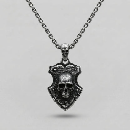 Skull Shield Pendant Necklace