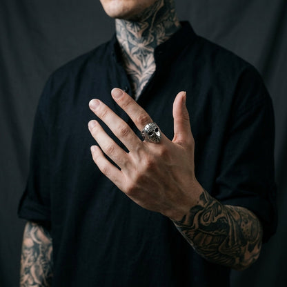 Hockey Mask Skull Ring