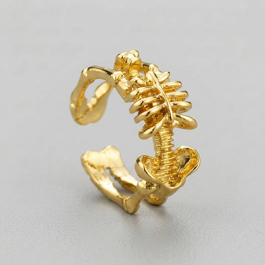 Adjustable Skull Ring Open Skeleton