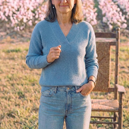 Cotton V-Neck Sweater