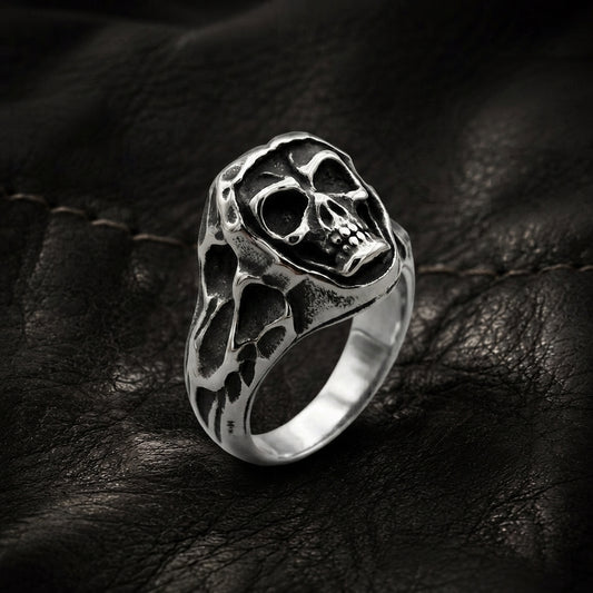 Textured Skull Ring