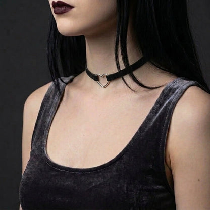 Gothic Heart Pendant Necklace