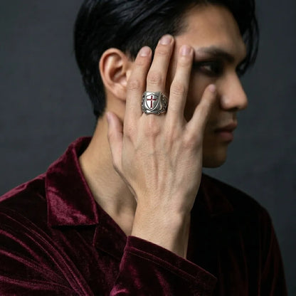 Knights Templar Crusader Shield Ring