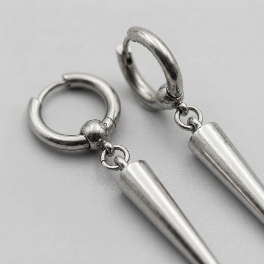 Spike Huggie Hoop Earrings