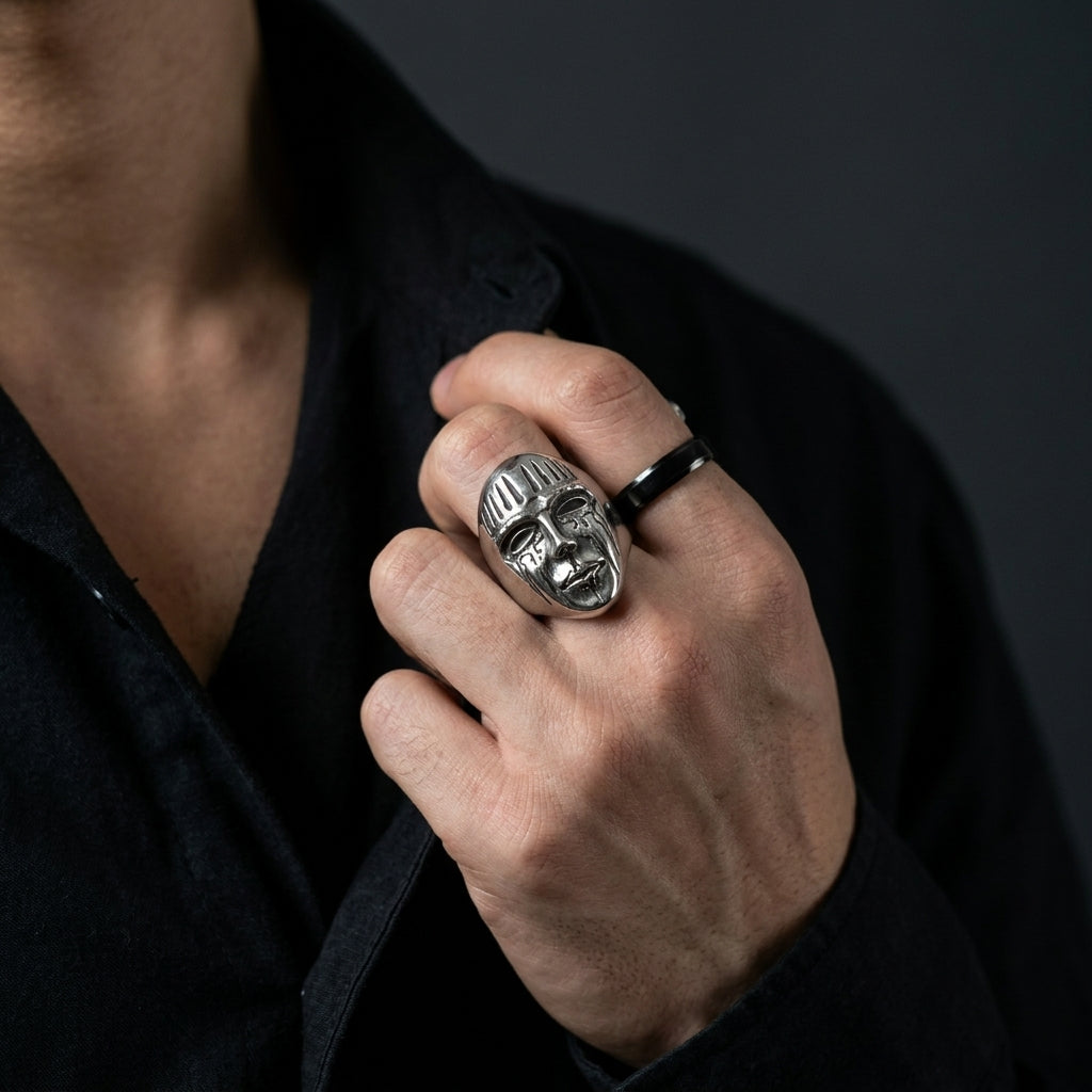 Joey Jordison Death Mask Ring
