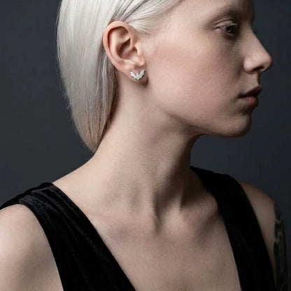 Gothic Bat Stud Earrings