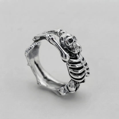 Skeleton Bones Silver Ring
