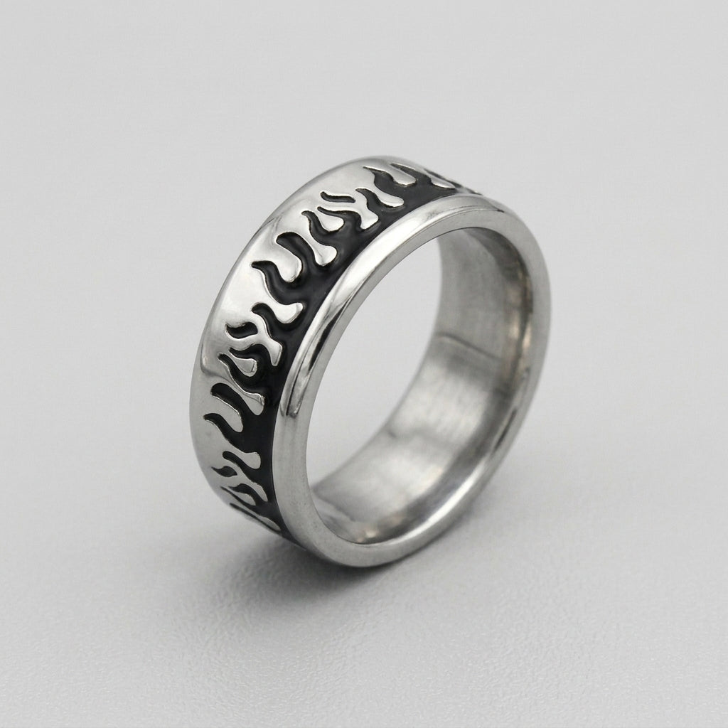 Full Wrap Fire Eternity Band Ring