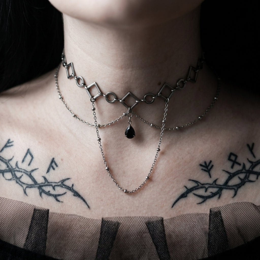 Opulence Choker Regal Layered Chain Necklace