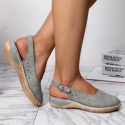 Perforated Slingback Flats