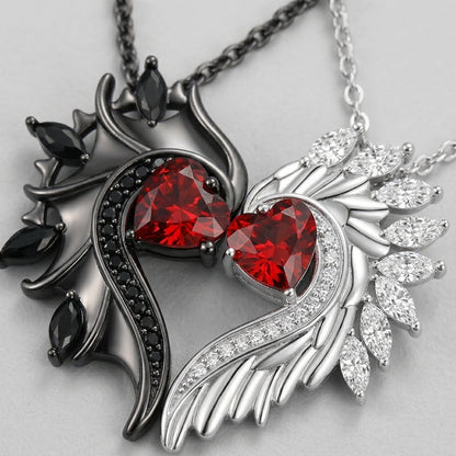 Angel And Devil Pendant Necklace