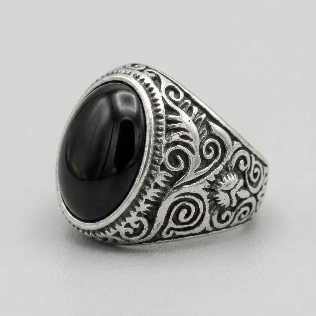 Black Onyx Statement Ring