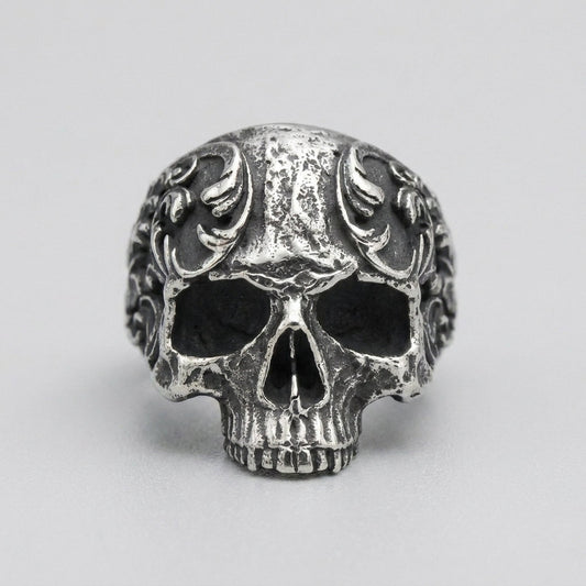 Skull Ring: "Baroque Skull Biker Ring"