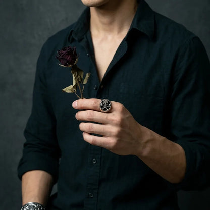 Grimcrest Skull Signet Ring