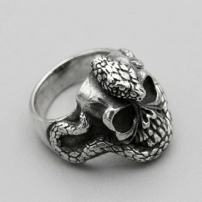 Snake and Skull Ring