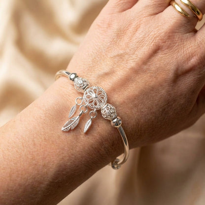 925 Silver Adjustable Dreamcatcher Bracelet