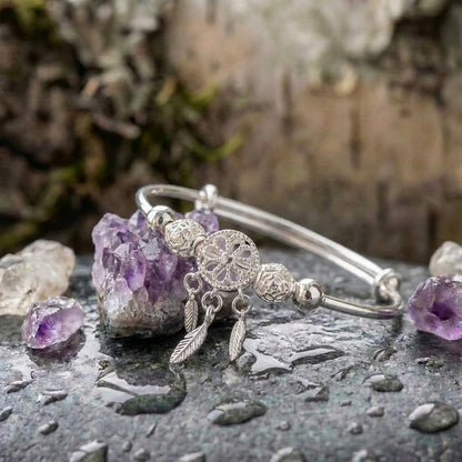 925 Silver Adjustable Dreamcatcher Bracelet