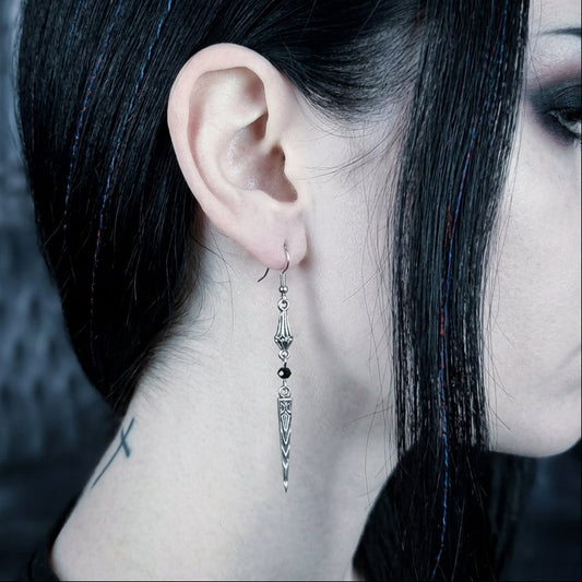 Coven Gothic Spike Dangle Earrings