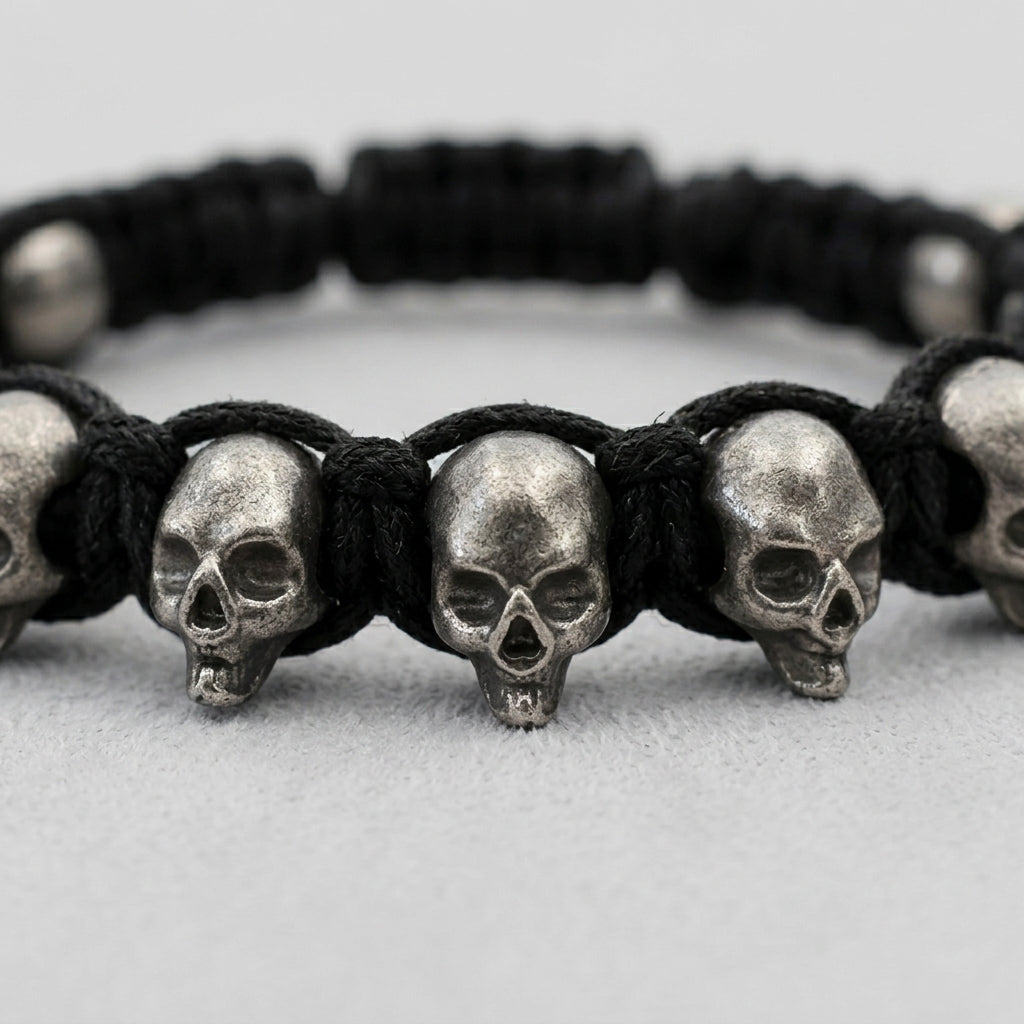 Punk Skull Two-Loop Bracelet