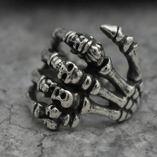 Skull & Bone Claw Wrap Ring