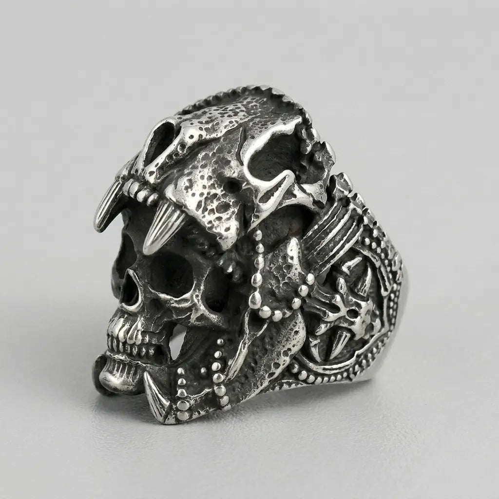 Tribal Skull Chief Ring