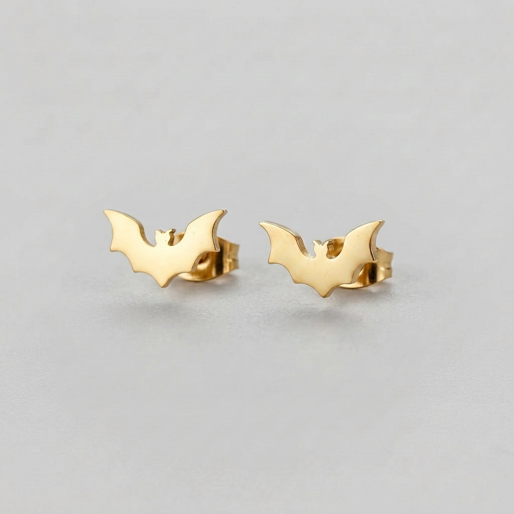 Stainless Steel Bat Earrings