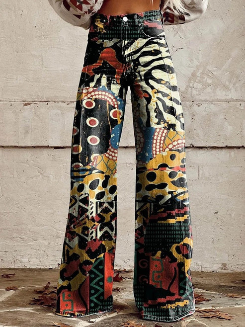 Floral Wide Leg Jeans