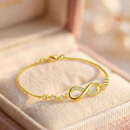 Adjustable Infinity Bracelet In Silver