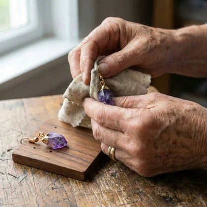 Amethyst Gold Earrings